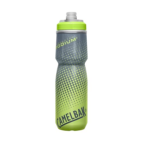 CamelBak Podium Chill Insulated Bike Water Bottle - Easy Squeeze Bottle - Fits Most Bike Cages - 24oz  Yellow Dot